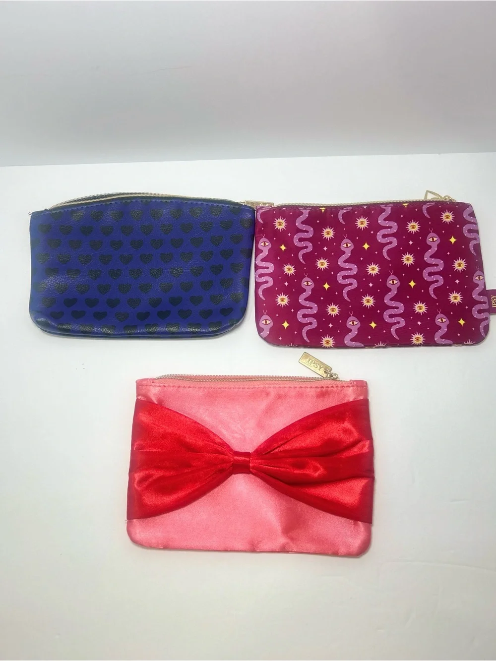 Ipsy Glam Bag Lot of 6 New Empty Make Up Bags Variety Zippered